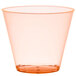A Fineline orange hard plastic cup.