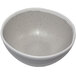 A grey melamine bowl with speckled white specks.