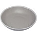A grey melamine bowl with white speckled specks.