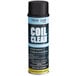 A black and white can of Noble Chemical Tech Line evaporator coil cleaner with blue text.