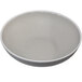 A glazed grey melamine bowl with a white rim.