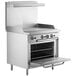 A Cooking Performance Group stainless steel range with an open oven door.