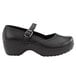 A black leather SR Max Vienna women's shoe with a buckle strap.