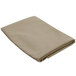 A folded beige Intedge 65/35 Poly/Cotton Blend table cover on a white background.