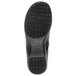 A close-up of a black SR Max Geneva women's shoe with a black sole.