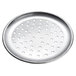 An American Metalcraft 11" silver aluminum pizza pan with holes.