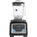 An AvaMix commercial blender with a clear Tritan container and black base.