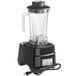 A black AvaMix commercial blender with a cord attached to it.