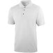 A white Henry Segal polo shirt with wood buttons.