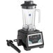 A black AvaMix commercial blender with a black handle and plastic container.