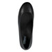 A black SR Max women's slip on dress shoe with a flat bottom.