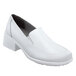 A pair of white SR Max women's slip-on dress shoes.
