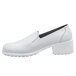 A white SR Max women's loafer shoe with a thick sole.