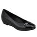 A black SR Max Isabella women's dress shoe with a shiny toe.