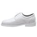 A white SR Max men's oxford dress shoe with laces and a white leather sole.