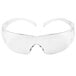3M SecureFit clear safety glasses with clear lenses.
