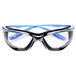 3M Virtua CCS safety glasses with blue foam gasket and clear lenses.