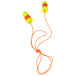 3M E-A-Rsoft SuperFit yellow earplugs with orange cords.