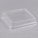 A clear plastic lid for an 8 inch square foil cake pan.