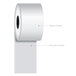 A roll of Iconex linerless receipt paper with a black circle on the white paper.