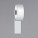 A white rectangular roll of Iconex full tack sticky media linerless receipt paper.