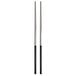 Two Acopa stainless steel chopsticks with black handles.
