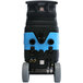A blue and black Mytee LTD12 Speedster carpet extractor machine with wheels.