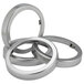 Two San Jamar metal finish rings.
