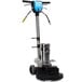 A Mytee T-REX-230 carpet extractor with black wheels and a blue handle.
