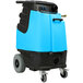 A blue and black Mytee Speedster carpet extractor machine on wheels.