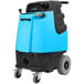 A blue and black Mytee 1000DX-200 Speedster carpet extractor with wheels.