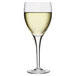 A Luigi Bormioli Michelangelo Chardonnay glass filled with white wine.