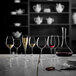 A table with Luigi Bormioli Maturo white wine glasses on it.