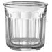 An Arcoroc clear glass double old fashioned glass with a rim.