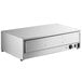 A stainless steel rectangular Avantco bun warmer with a drawer.