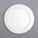 International Tableware DO-16 Dover 10 1/2" Round European White Wide Rim Porcelain Plate - 12/Case