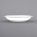 A white International Tableware Bristol soup bowl with a rolled edge.