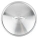 A close-up of a Vollrath stainless steel domed lid handle.