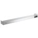 A ServIt stainless steel rectangular strip warmer with a white background.