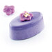 Silikomart small oval silicone desserts with a flower on top.