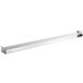 A white rectangular stainless steel metal bar with on/off toggle controls.