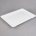 A white rectangular lid for a white tray.
