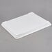 A white plastic lid for a Cambro pizza dough proofing box.
