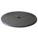 A Holland Bar Stool round charcoal laminate table top with a hole in the center.