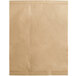 A white rectangular paper bag with a brown border and a red line.