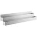 A Regency stainless steel double tier speed rail shelf with two metal bars.