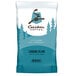 A blue and white Caribou Coffee packet of Caribou Blend coffee with trees and text.