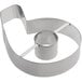 An Ateco stainless steel number 6 / 9 cookie cutter.
