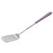 A G.E.T. Enterprises stainless steel slotted spatula with a purple Cool-Grip handle.