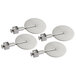 A set of three Ateco stainless steel pastry cutter wheels with locking hardware.